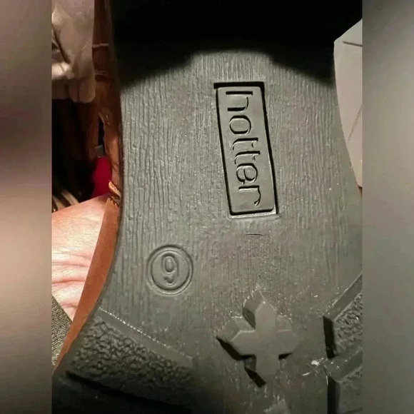 Hotter Belle Womens Knee Length Dark Tan Waxed Nubuck Leather Boots Sz 8 - Picture 8 of 8